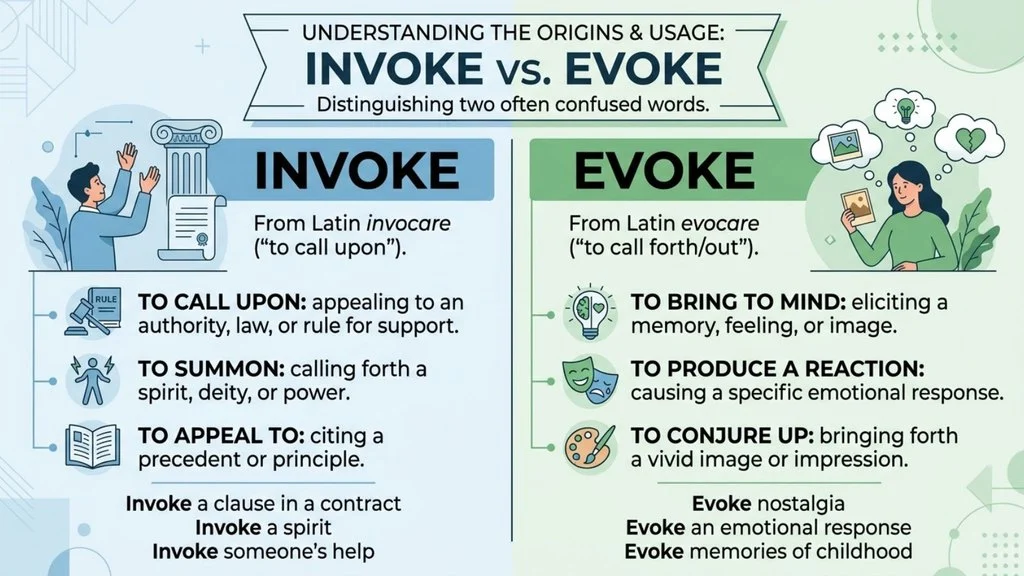 The Origin of Invoke and Evoke