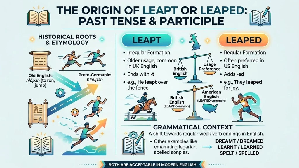 The Origin of Leapt or Leaped