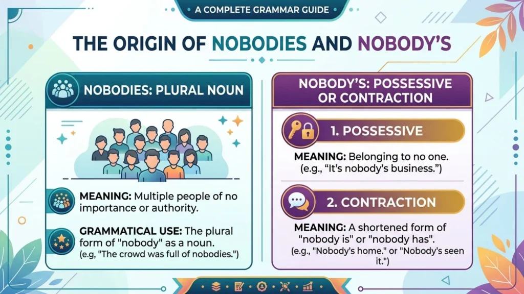 The Origin of Nobodies and Nobody's