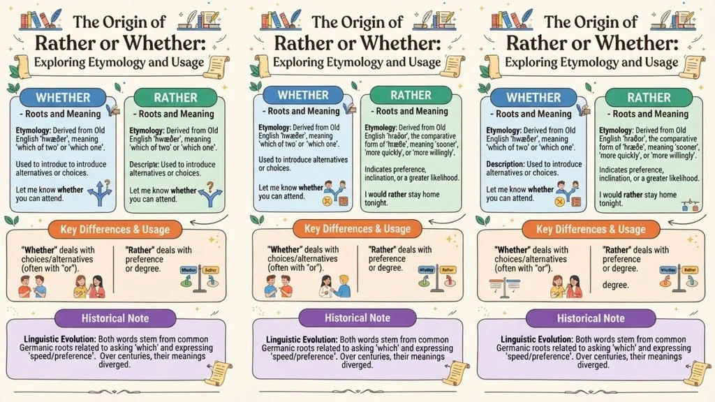 The Origin of Rather or Whether