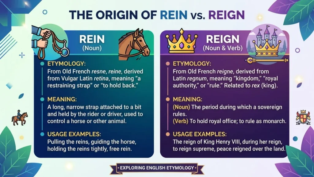 The Origin of Rein or Reign
