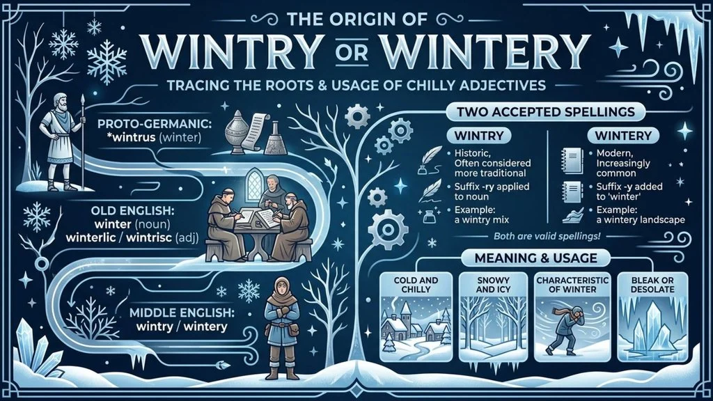 The Origin of Wintry or Wintery