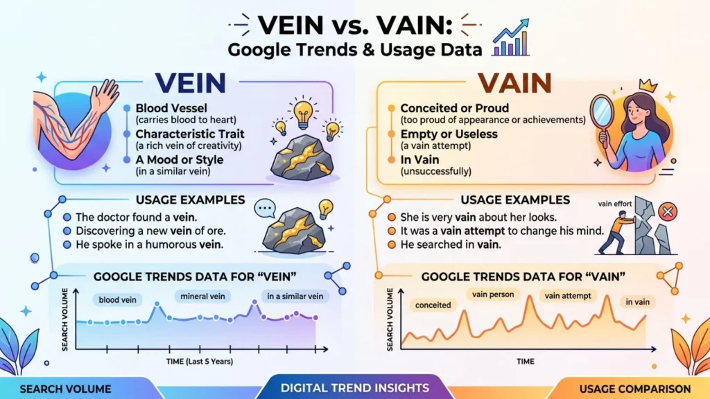 Vein or Vain – Google Trends & Usage Data