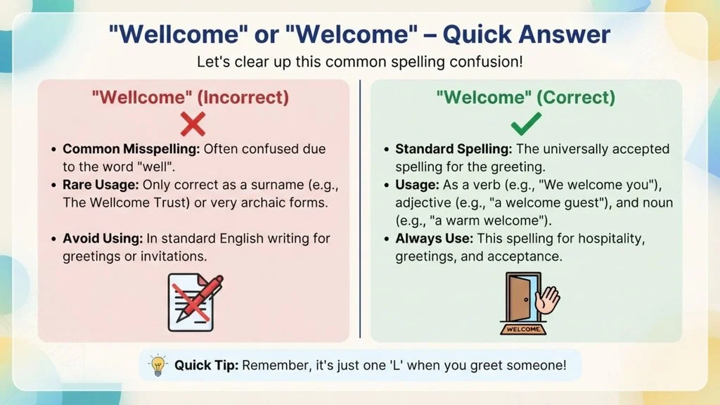Wellcome or Welcome – Quick Answer
