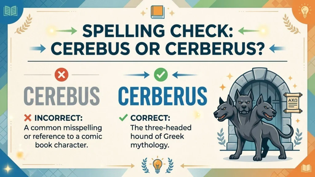 Which Spelling Should Use cerebus or cerberus?
