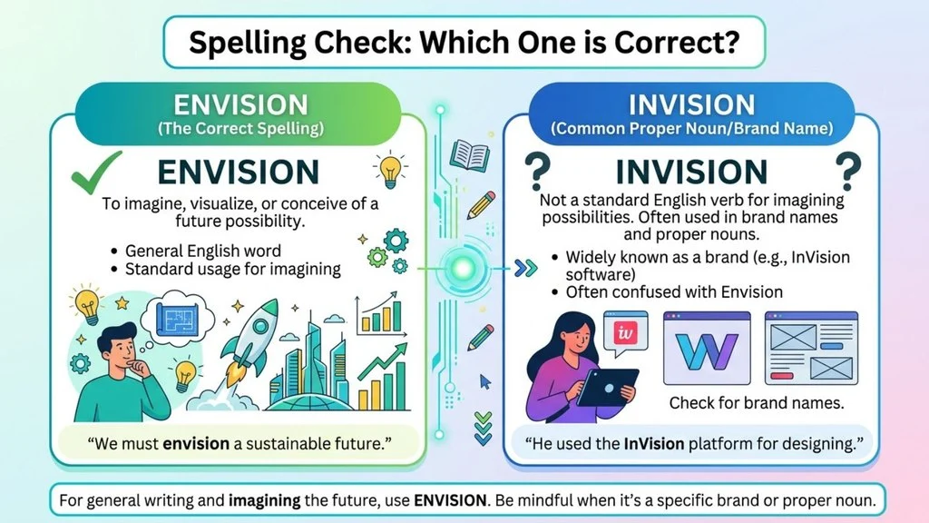 Which Spelling Should Use envision or invision ?