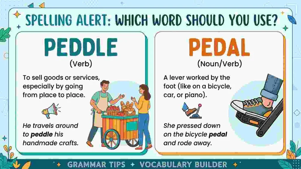 Which Spelling Should Use Peddle ?