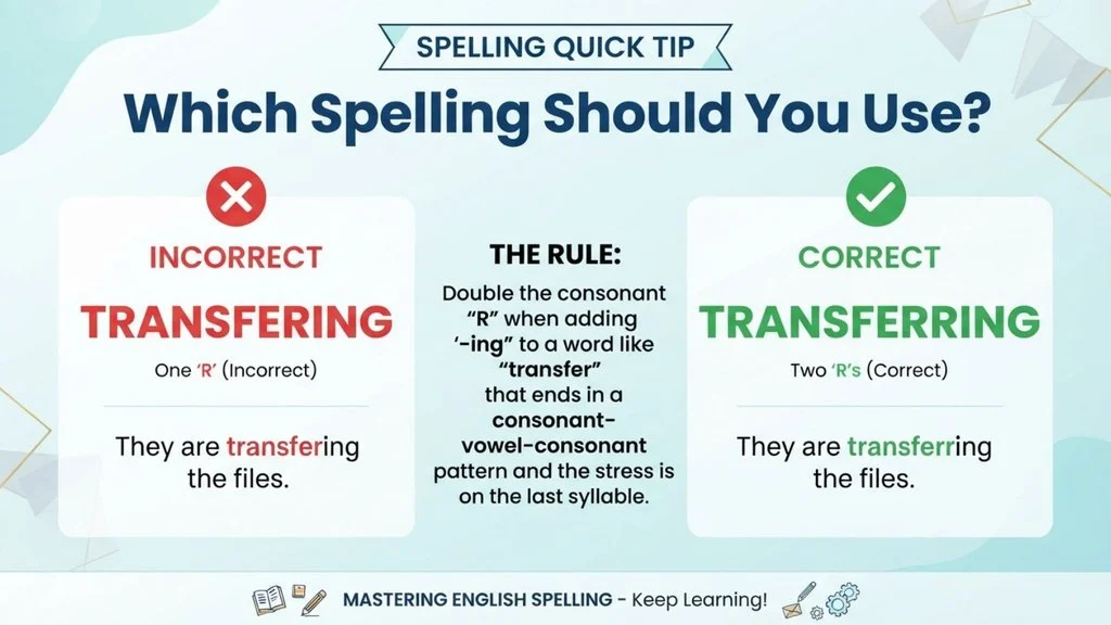 Which Spelling Should Use Transferring ?