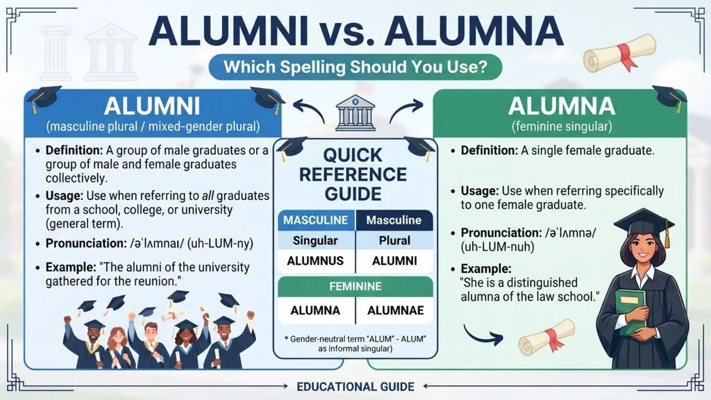 Which Spelling Should You Use Alumni or Alumna ?