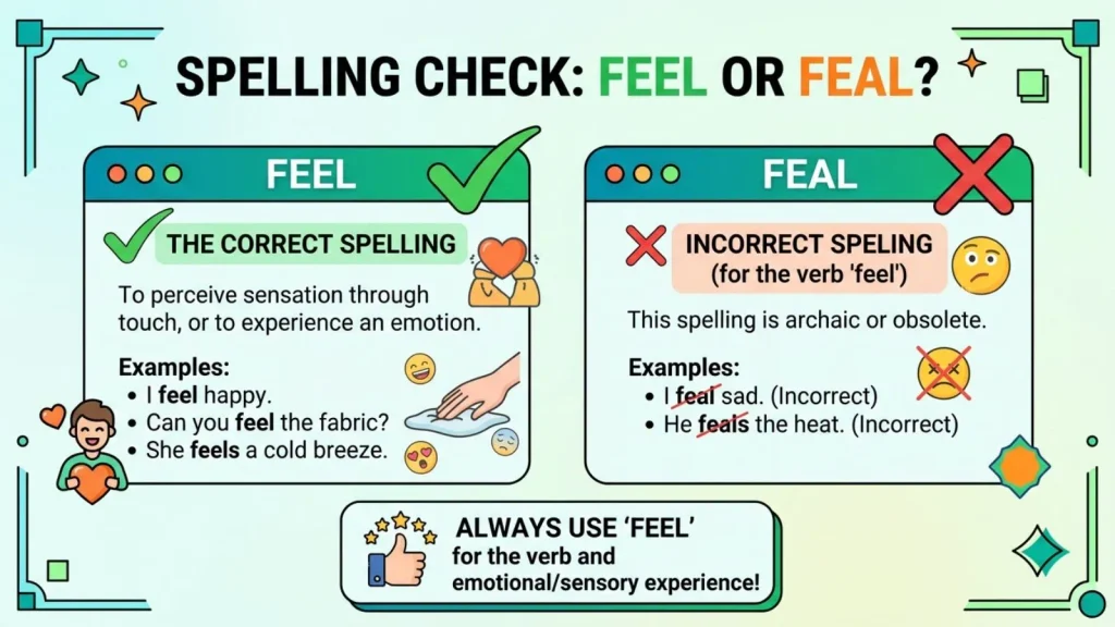 Which Spelling Should You Use Feel or Feal ?