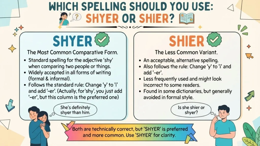 Which Spelling Should You Use Shyer or Shier?