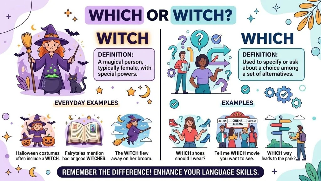 Wich or Witch in Everyday Examples
