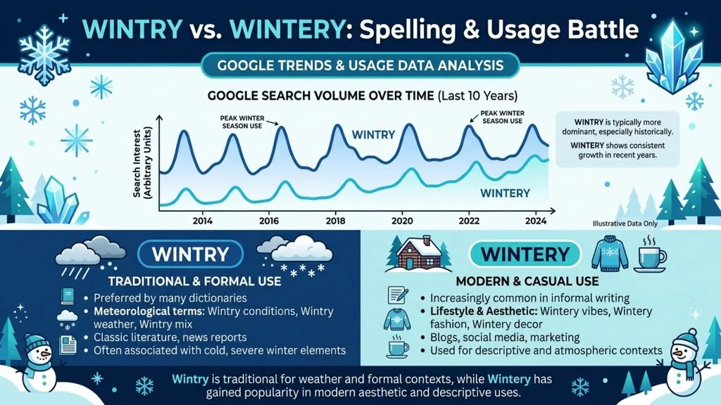 Wintry or Wintery – Google Trends & Usage Data