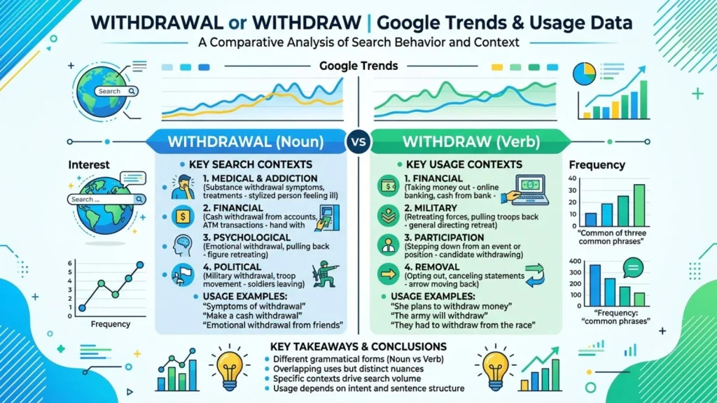 Withdrawal or Withdraw – Google Trends & Usage Data