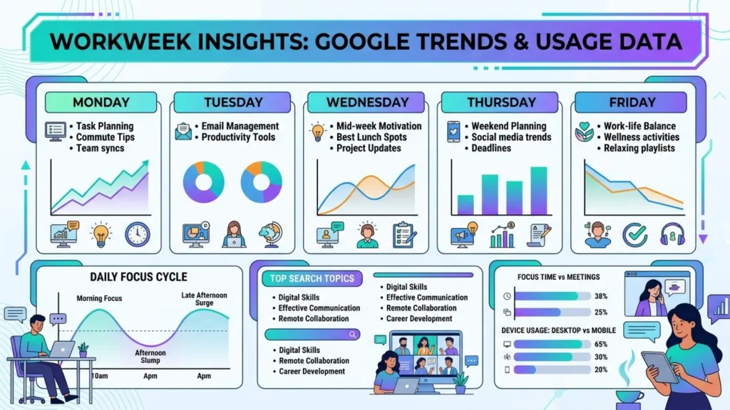 Workweek – Google Trends & Usage Data