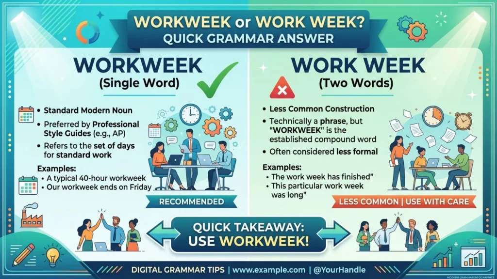 Workweek or Work Week – Quick Answer