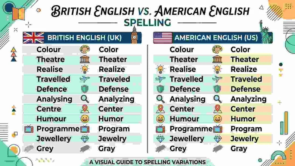 British English vs American English Spelling
