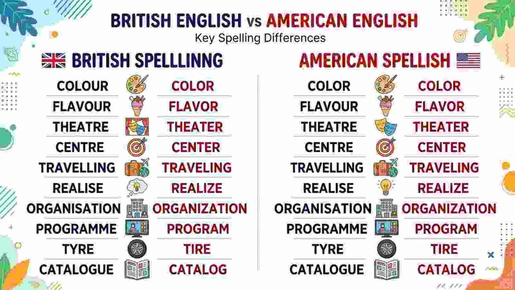 British English vs American English Spelling