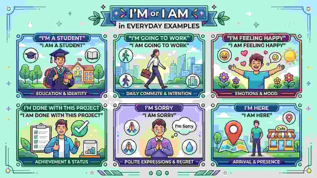 I'm or I Am in Everyday Examples