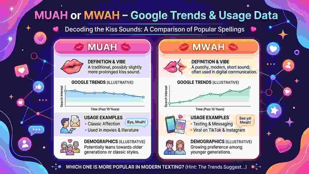 Muah or Mwah – Google Trends & Usage Data
