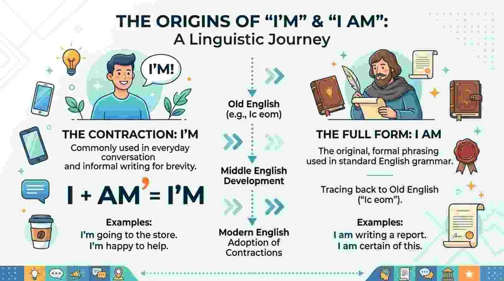 The Origin of I'm or I Am