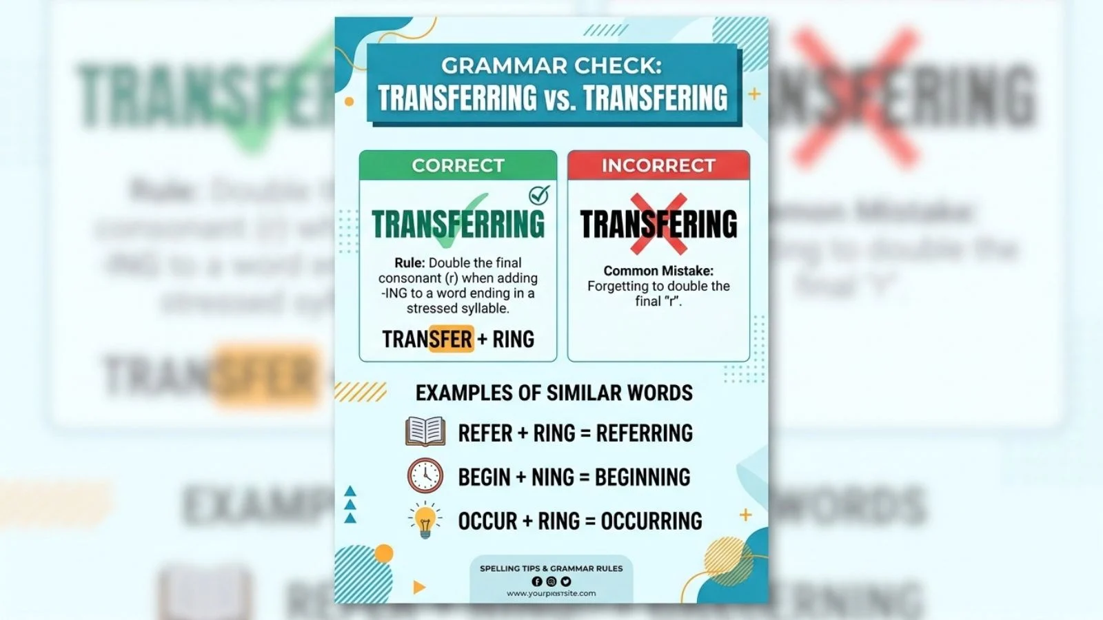 Transferring or Transfering